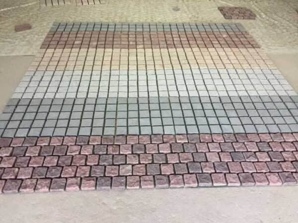 Cobble Stone Granite Pavers On Mesh - Image 4