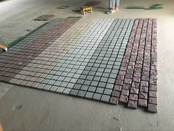 Cobble Stone Granite Pavers On Mesh - Image 5