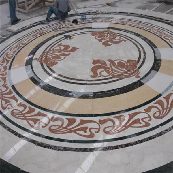 Marble Waterjet Medallion Floor Tile
