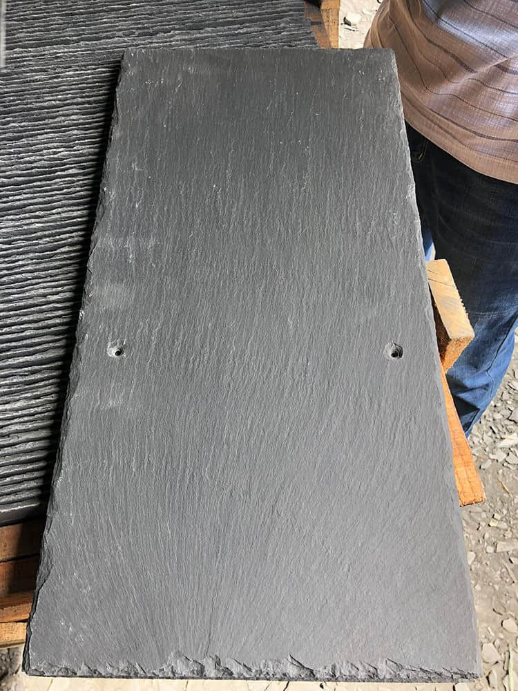 Light Grey Slate Roofing Tiles 500x250x5~7mm - Image 3