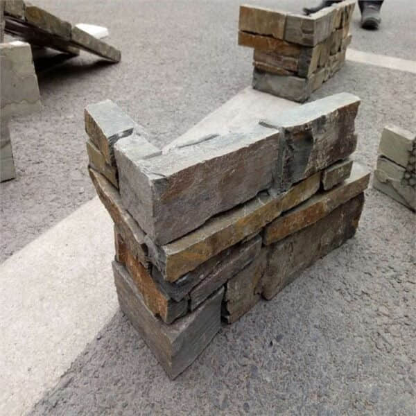 Угловая плитка из ржавого сланца для облицовки - Image 2