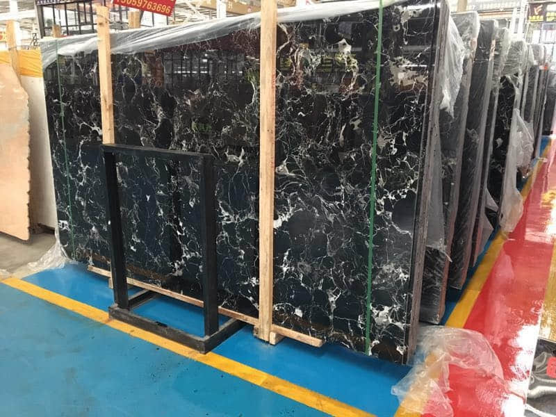 Black Ice Flower Marble Slabs – Chinese Origin - Image 2