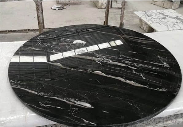 Chinese Black Silver Dragon Marble Slab Stone - Image 4