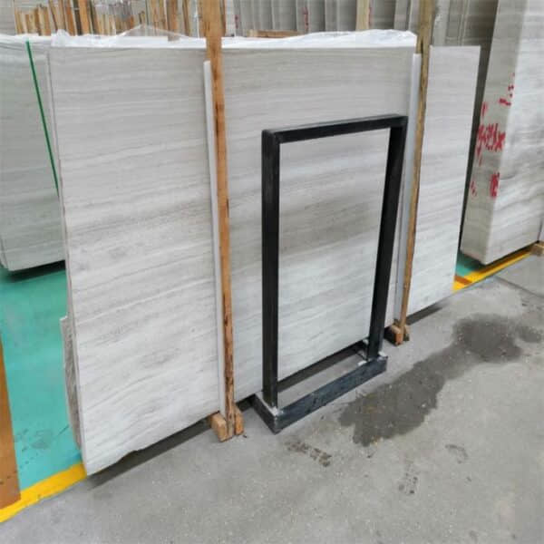 Chinese White Color Texture Marble Wood Slabs