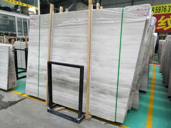 Chinese White Color Texture Marble Wood Slabs - Image 5