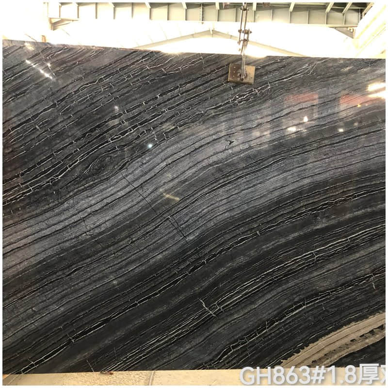Chinese Zebra Black Marble Slabs - Image 2