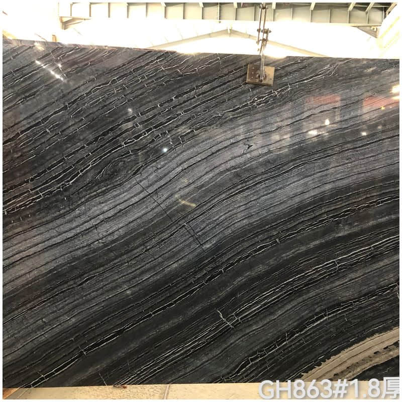 Chinese Zebra Black Marble Slabs - Image 3