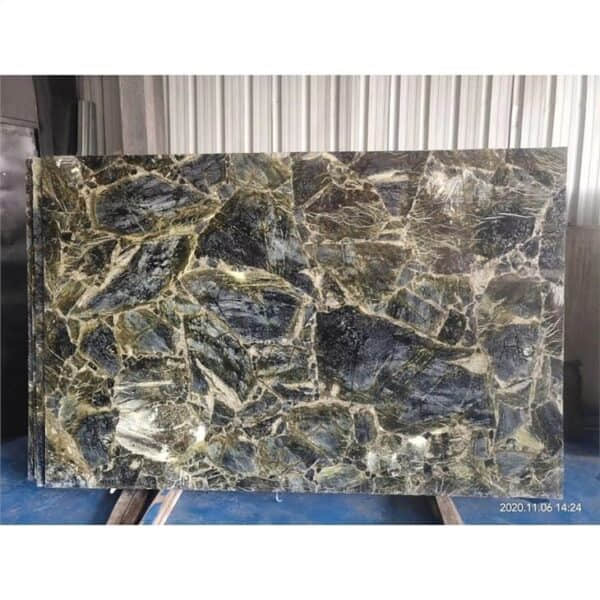Dark Green Marble Slab For Background Wall