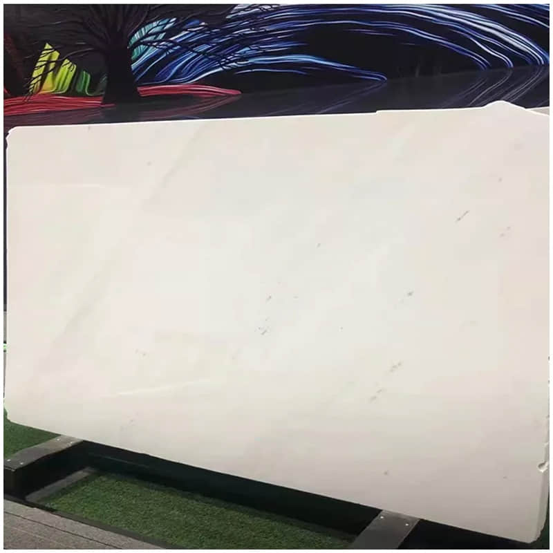 High Polished Sivec White Marble Slabs