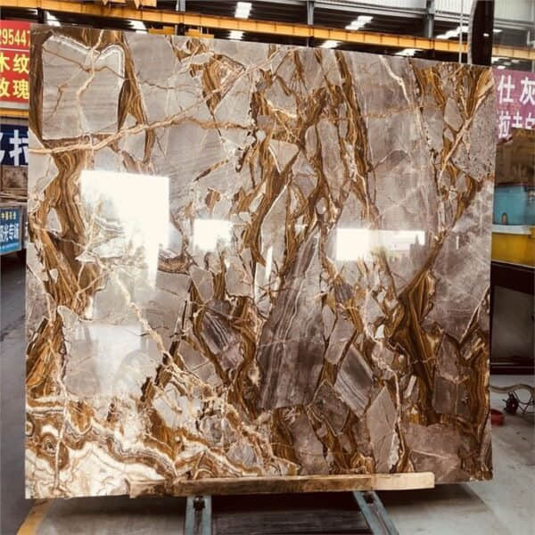 Imperial River Gold Luxurious Marble Slab