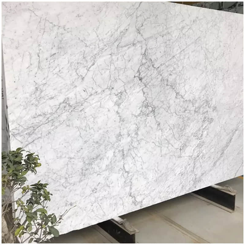 Italian Carrara White Marble Slab - Image 2