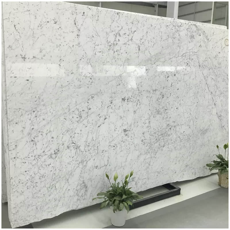 Italian Carrara White Marble Slab - Image 3